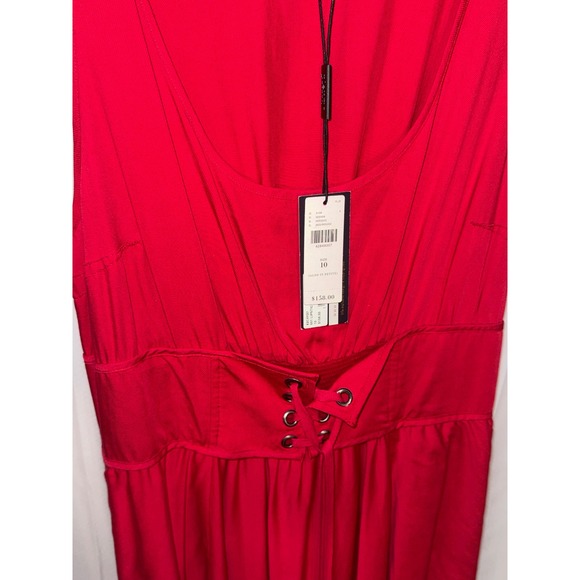 Plenty by Tracy Reese Red Corset Lace Up Midi Dress Size 10 -  mordernwear.com